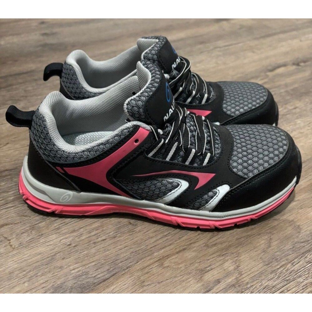 Nautilus N1054 Tempest Women's 7.5 M Composite Toe Safety Shoes Work Black Pink